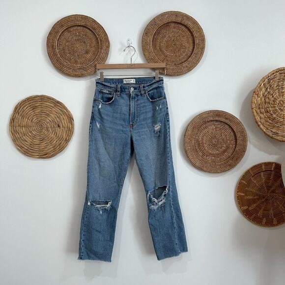 Abercrombie Straight Leg The Ankle Straight Ultra High Rise Jeans 28 / 6 - Picture 1 of 5